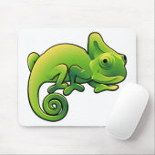 Een schattige kameleeshagedis muismat (Met muis)