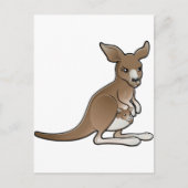 Een schattige kangoeroe met een joch in zijn zak briefkaart (Voorkant)