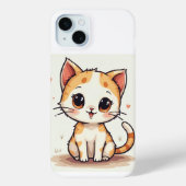 Een schattige kat iPhone Case (Achterkant)