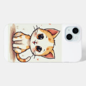 Een schattige kat iPhone Case (Achterkant (horizontaal))