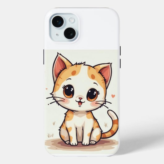 Een schattige kat iPhone Case (Achterkant)