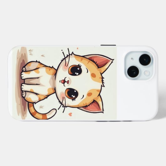 Een schattige kat iPhone Case (Achterkant (horizontaal))