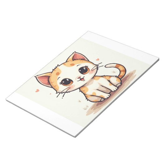 een schattige kat notitieblok (Schuin)