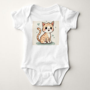 een schattige kat romper