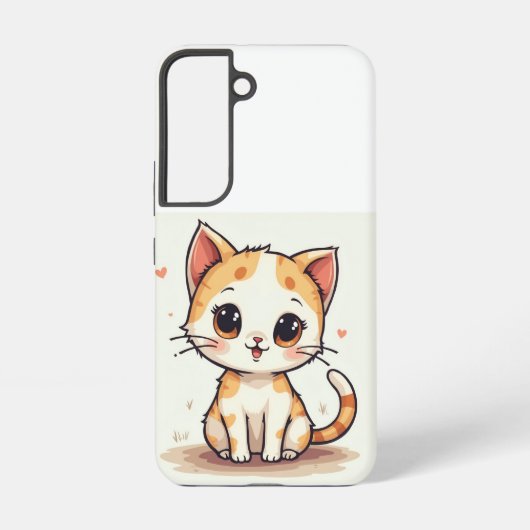 een schattige kat samsung galaxy hoesje (Achterkant)