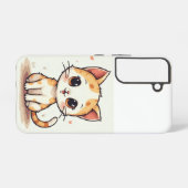 een schattige kat samsung galaxy hoesje (Achterkant horizontaal)