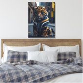 Een schattige Kawaii kleine hyper realistische bab Canvas Afdruk (Insitu (Slaapkamer))