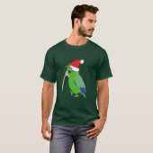 Een schattige kerstgroene pacific parrotlet t-shirt (Voorkant volledig)