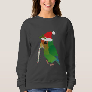 Een schattige kerstperziken met een luiaard trui