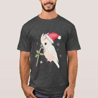 Een schattige kerstzalm-kreukcockatoe t-shirt