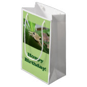 Een schattige kikker in plant. klein cadeauzakje (Voorkant Gekanteld)