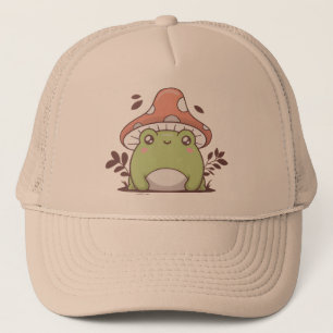 Een schattige kikker trucker pet