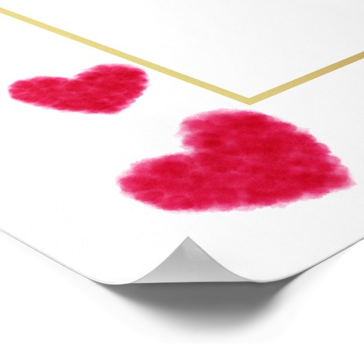 Een Schattige klein lief boog Baby shower welkom Poster (Hoek)