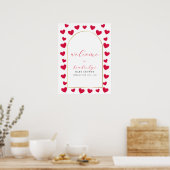 Een Schattige klein lief boog Baby shower welkom Poster (Keuken)