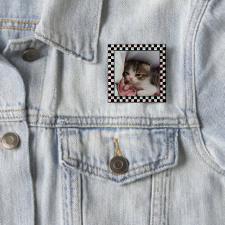 Een Schattige kleine, slapende keuken Vierkante Button 5,1 Cm