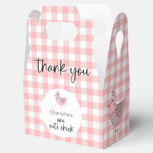 Een Schattige kuiken 1e verjaardag Bedankdoosjes (Geopend)