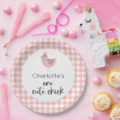 Een Schattige kuiken 1e verjaardag Papieren Bordje (Feest)