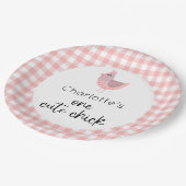 Een Schattige kuiken 1e verjaardag Papieren Bordje (Gekanteld)