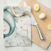 Een Schattige Meermin Theedoek (Quarter Fold)