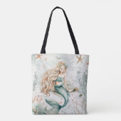 Een Schattige Meermin Tote Bag (Achterkant)