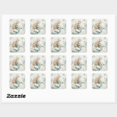 Een Schattige Meermin Vierkante Sticker (Vel)