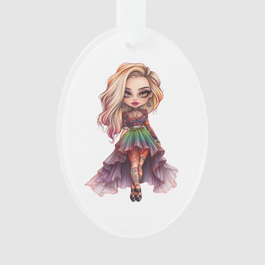 Een Schattige Meisje Halloween Design Collectie 11 Ornament (voorkant)