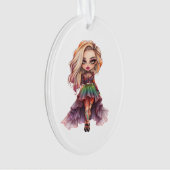 Een Schattige Meisje Halloween Design Collectie 11 Ornament (voorkant)