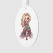 Een Schattige Meisje Halloween Design Collectie 11 Ornament (voorkant)