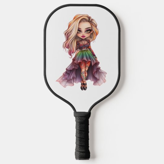 Een Schattige Meisje Halloween Design Collectie 11 Pickleball Paddle (Voorkant)