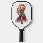 Een Schattige Meisje Halloween Design Collectie 11 Pickleball Paddle (Achterkant)