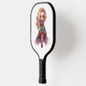 Een Schattige Meisje Halloween Design Collectie 11 Pickleball Paddle (Links)