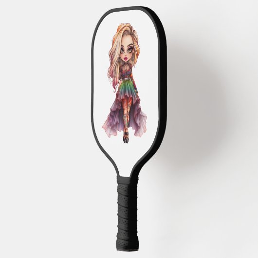 Een Schattige Meisje Halloween Design Collectie 11 Pickleball Paddle (Links)