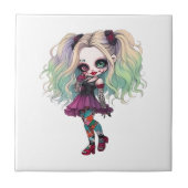Een Schattige Meisje Halloween Design Collectie 13 Tegeltje (Voorkant)