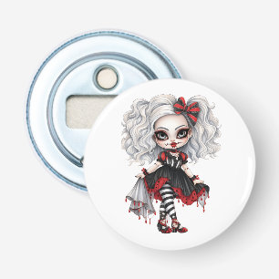 Een Schattige Meisje Halloween Design Collectie 7 Button Flesopener