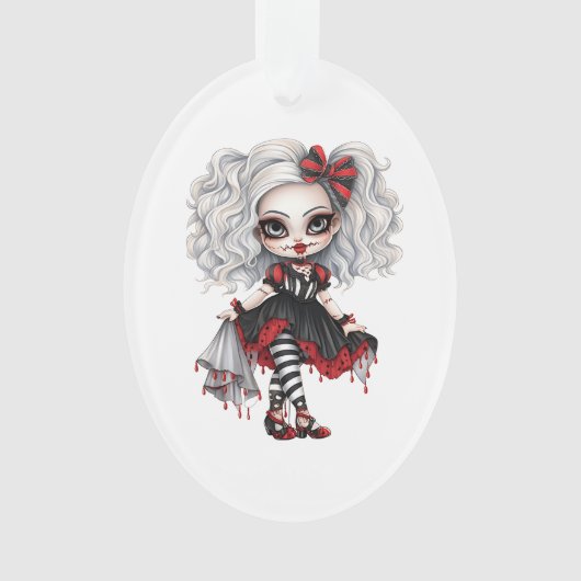 Een Schattige Meisje Halloween Design Collectie 7 Ornament (voorkant)