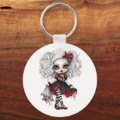 Een Schattige Meisje Halloween Design Collectie 7 Sleutelhanger (Achterkant)
