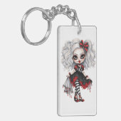 Een Schattige Meisje Halloween Design Collectie 7 Sleutelhanger (Voorkant Links)