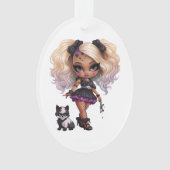 Een Schattige Meisje Halloween Design Collectie 8 Ornament (voorkant)
