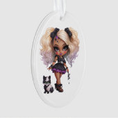 Een Schattige Meisje Halloween Design Collectie 8 Ornament (voorkant)