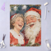Een schattige meneer en mevrouw Kerstman Kerstmis Tissuepapier (Craft)