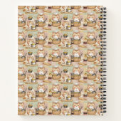 Een schattige naadloze patroon chief katten notitieboek (Achterkant)