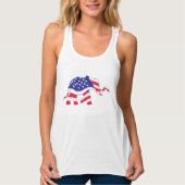 een schattige olifant uit de Amerikaanse vlag Tanktop (Voorkant)