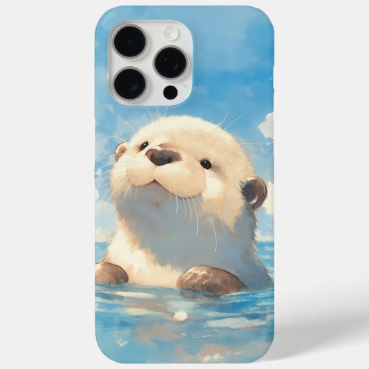 Een Schattige Otter Waterig Wonderland Case-Mate iPhone Case (Achterkant)