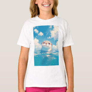 Een Schattige Otter's Waterwereld T-shirt