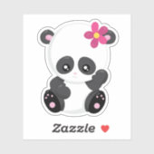 Een schattige panda sticker (Vel)