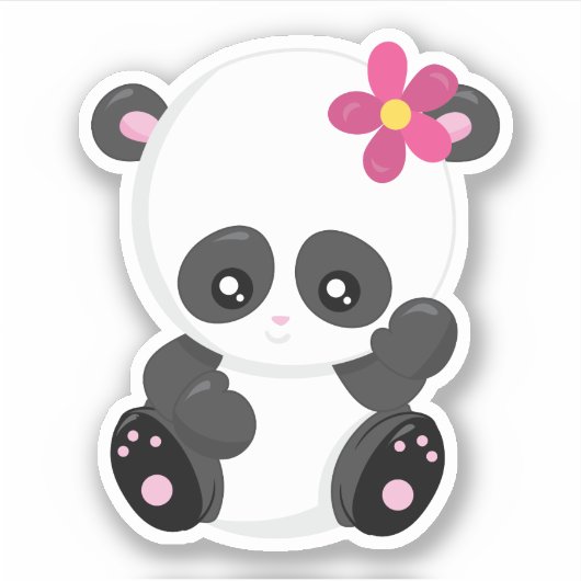 Een schattige panda sticker (Voorkant)