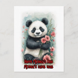 Een schattige panda wenst je een gelukkige Moederd Feestdagenkaart