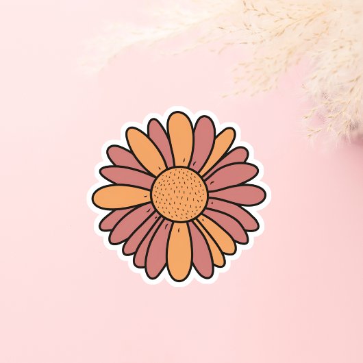 Een schattige pastel madeliefje sticker