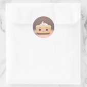 Een Schattige plakje cheesecake Ronde Sticker (Tas)