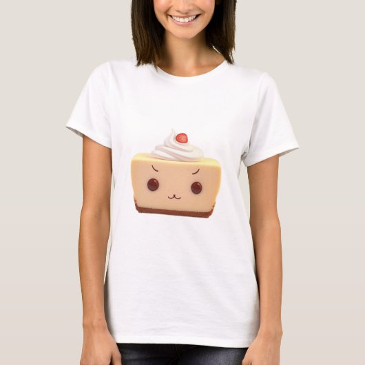 Een Schattige plakje cheesecake T-shirt (Voorkant)